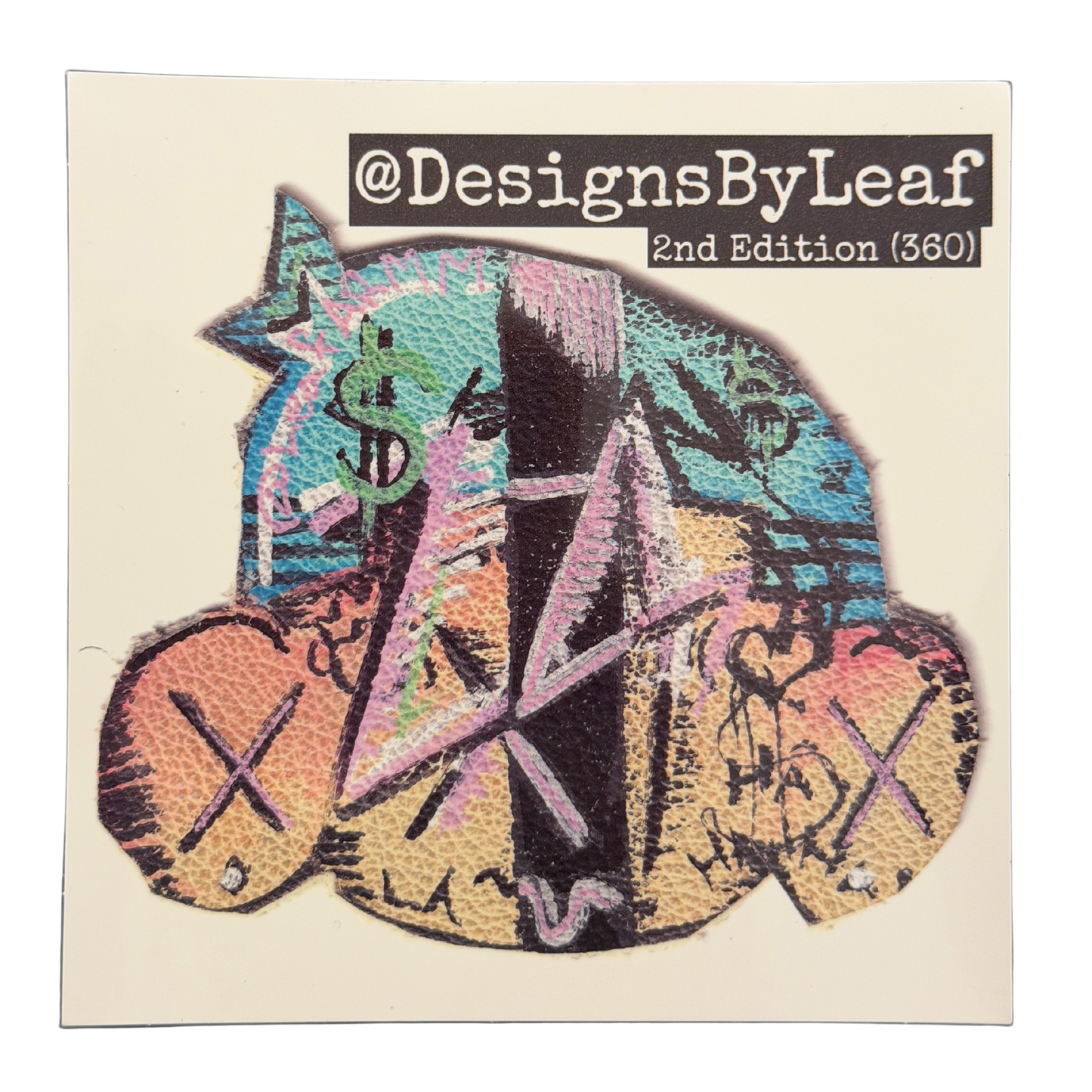 Original DesignsByLeaf Logo Stickers — Noting “DesignsByLeaf” Branding